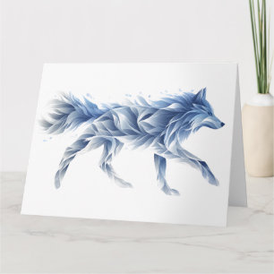 Carte L'art Abstrait du loup : Illustration géométrique