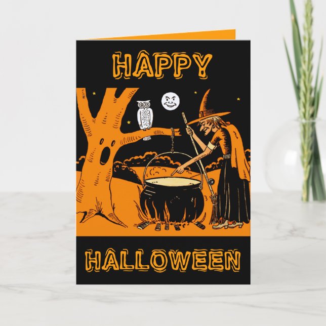 Carte L'art d'Halloween vintage (Devant)