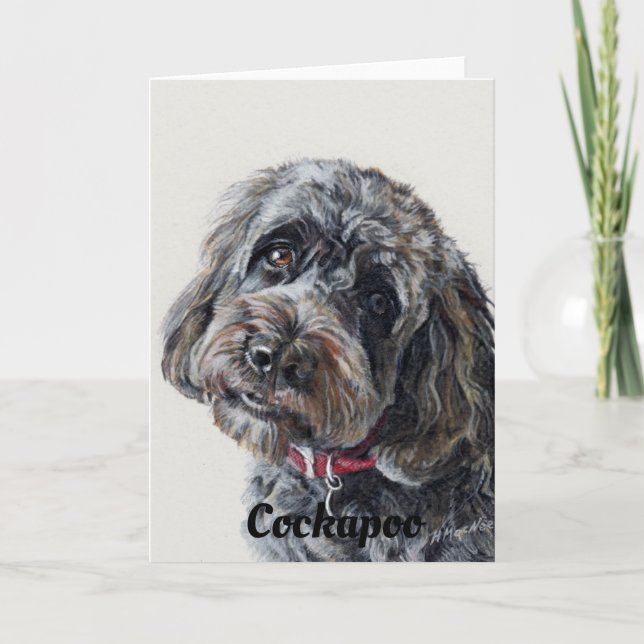 Carte L'art du chien Cockapoo (Devant)