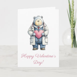 Carte L'art du cœur de l'ours docteur de la Saint-Valent
