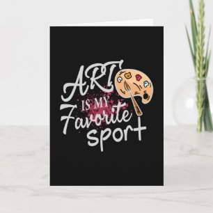 Carte L'art est mon sport favori Splash rouge