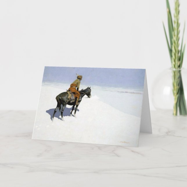 Carte L'art occidental de Frederic Remington “L'éclaireu (Devant)