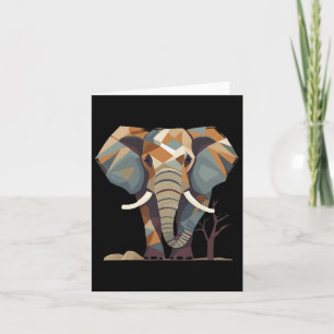 Carte L'Art Stylisé Des Fans D'Éléphants Sauvez Les Elép