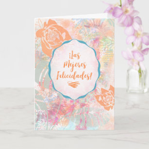 Carte Las Mejores Felicidades - Meilleurs Voeux Espagnol