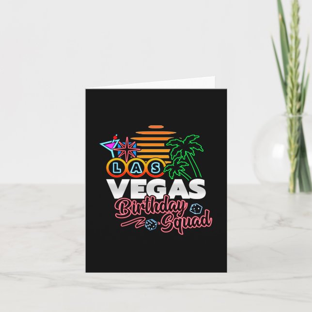 Carte Las Vegas Anniversaire Fête Rétro Soleil Anniversa (Devant)
