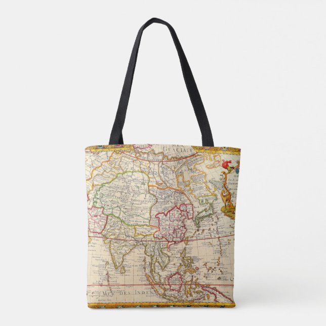 Carte L'Asie Sac fourre-tout Dressee (Dos)