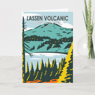 Carte Lassen Volcanic National Park Californie Vintage