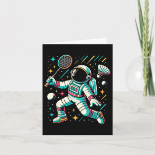 Carte L'astronaute Badminton Joueur Navette Sport