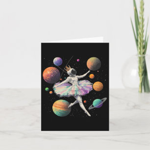 Carte L'astronaute Ballerina Danser Dans Les Planètes Sp
