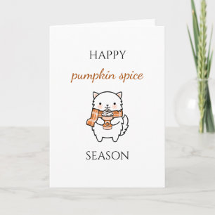Carte Latte à la citrouille et aux épices d'automne, jol