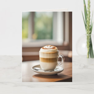 Carte Latte souriant pour anniversaire