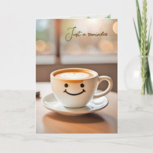 Carte Latte souriante pour anniversaire