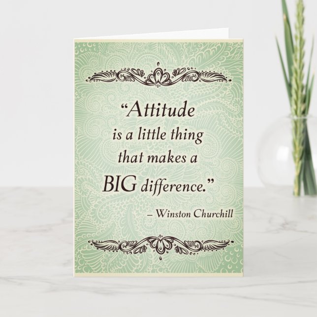 Carte L'attitude est une petite chose - Citation positiv (Devant)