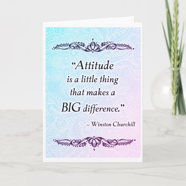 Carte L'attitude est une petite chose - Citation positiv (Devant)