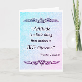 Carte L'attitude est une petite chose - Citation positiv
