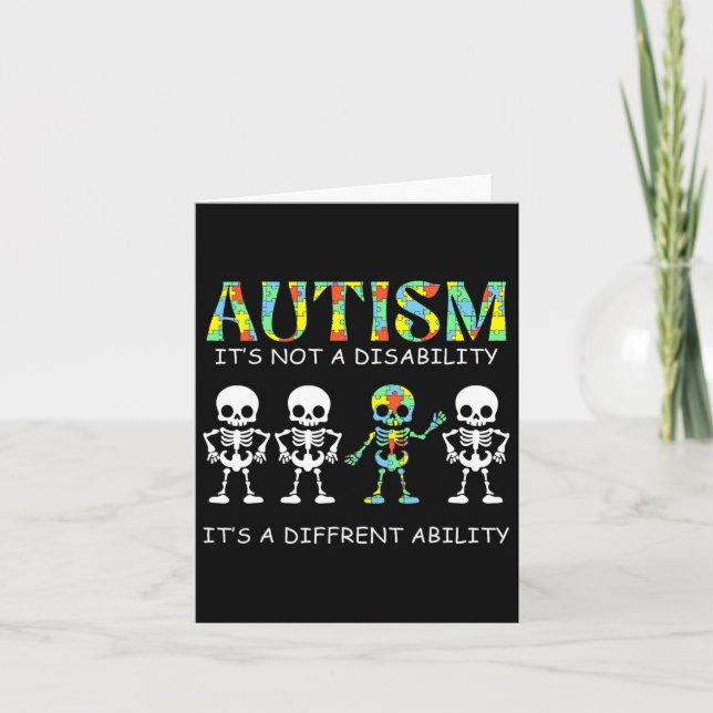 Carte L'autisme n'est pas un handicap C'est une capacité (Devant)