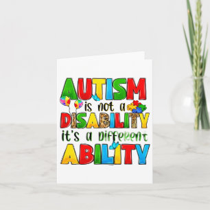 Carte L'autisme n'est pas un handicap C'est une capacité