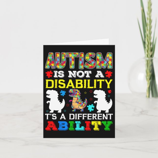 Carte L'autisme n'est pas un handicap C'est une capacité (Devant)