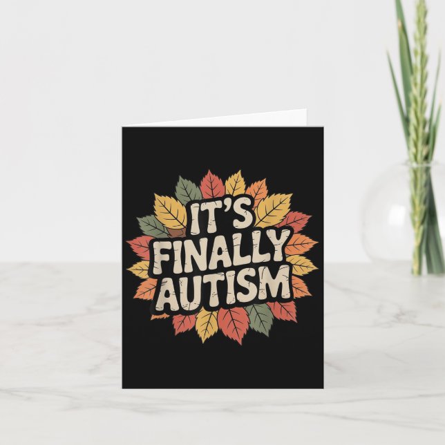 Carte L'automne dernier de l'autisme (Devant)