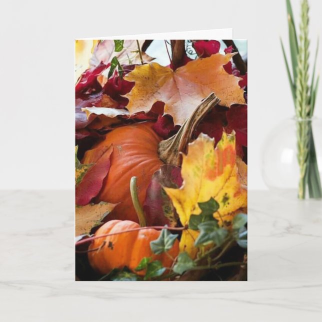 CARTE **L'AUTOMNE EST ENTENDU - L'ANNIVERSAIRE EST PROCH (Devant)