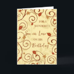 Carte L'automne laisse son droit Anniversaire<br><div class="desc">Carte d'anniversaire pour gendre en droit avec un anniversaire d'automne avec les feuilles d'automne design et verset réfléchi.</div>