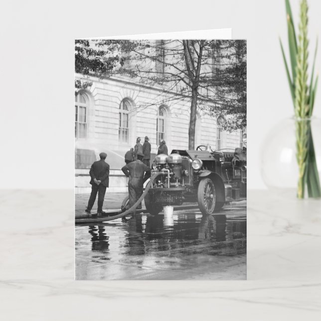 Carte Lavage électrique de camion-feu, 1923 (Devant)