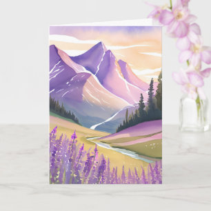 Carte Lavande de printemps   Glacier National Park Aquar