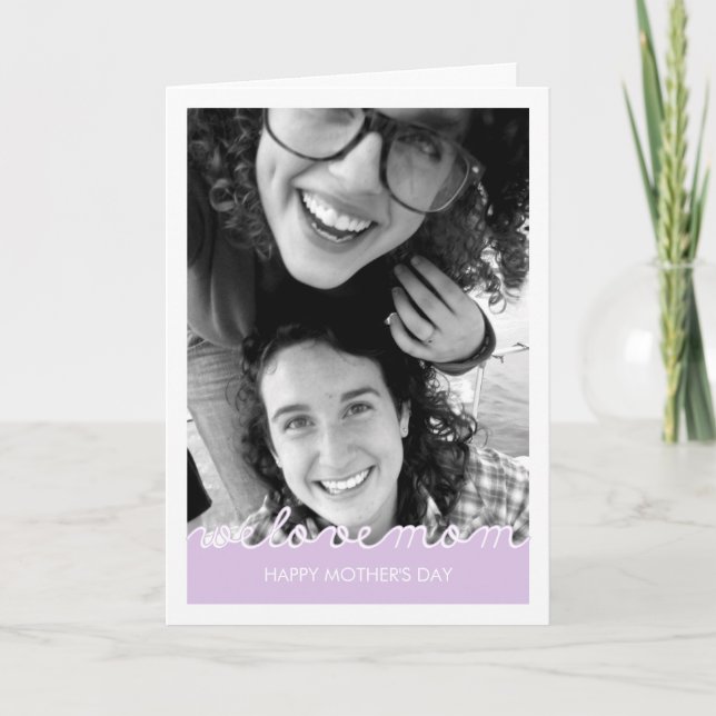 Carte Lavande heureuse de sorties de coupe de maman (Devant)