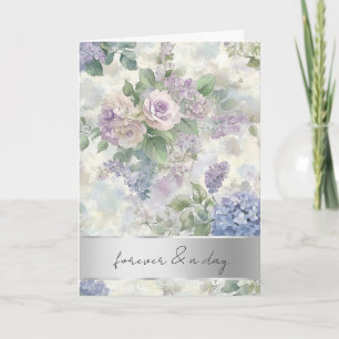 Carte Lavande romantique Rose Mariage