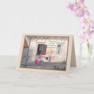 Carte Lave-linge Jour/blanchisserie colorée en extérieur