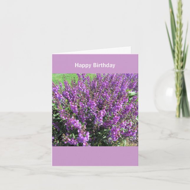 Carte Lavendar fleurit des souhaits d'anniversaire (Devant)