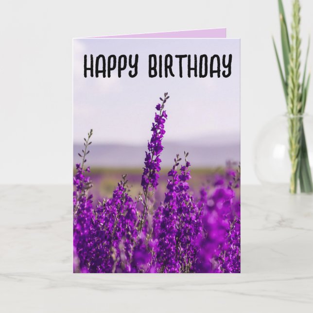 CARTE LAVENDER BANNITHDAY GREETING CARDS (Devant)