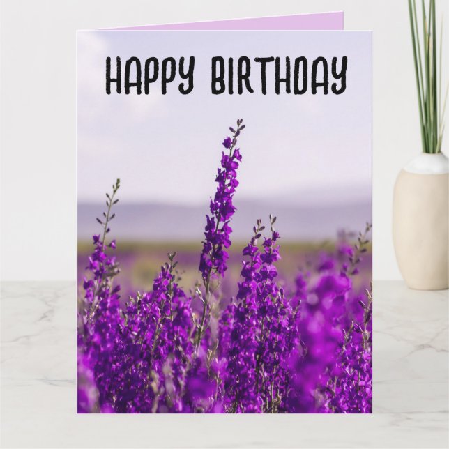 CARTE LAVENDER BANNITHDAY GREETING CARDS (Devant)