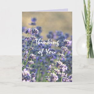 Carte Lavender Floral Penser à vous