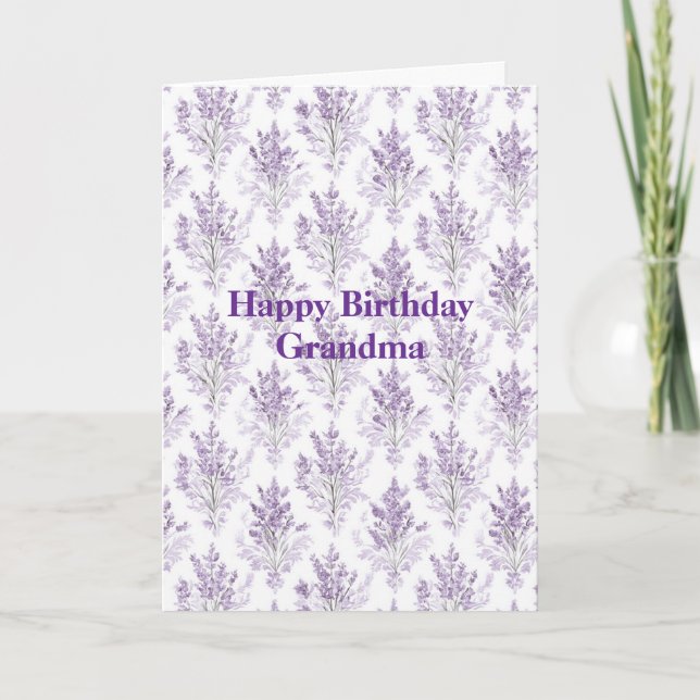 Carte Lavender Flowers Birthday (Devant)