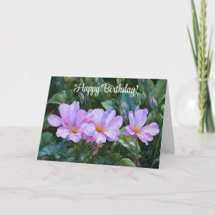 Carte Lavender Garden Flowers Art Birthday Card
