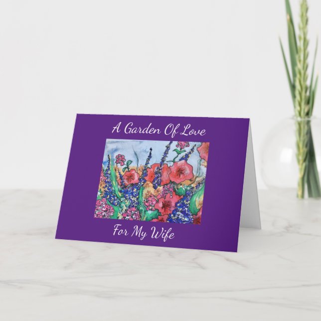 Carte Lavender Garden Of Love Anniversaire Pour Ma Femme (Devant)