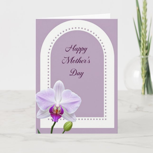 Carte Lavender Orchid Mothers Day Card (Devant)