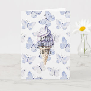 Carte Lavender Purple Ice Cream Cones Anniversaire