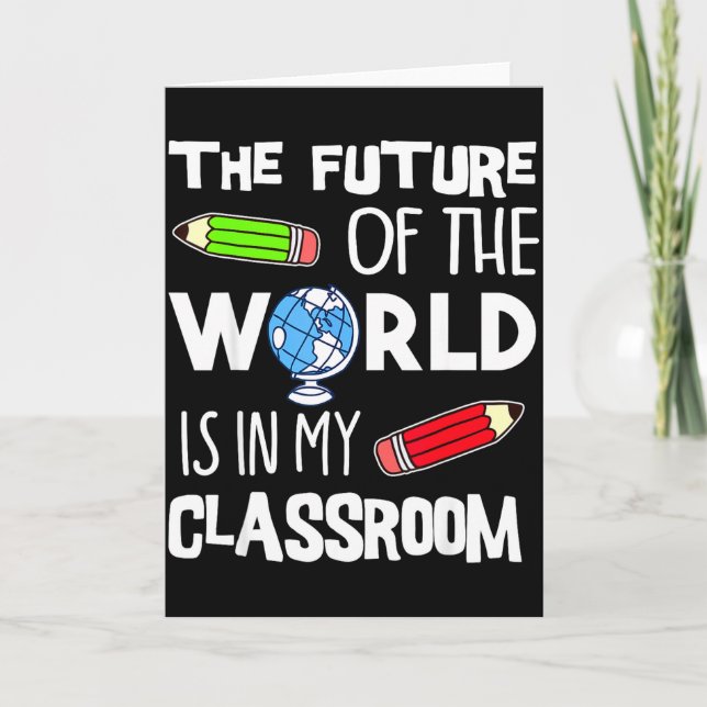 Carte L'avenir du monde est dans mon professeur de Clroo (Devant)