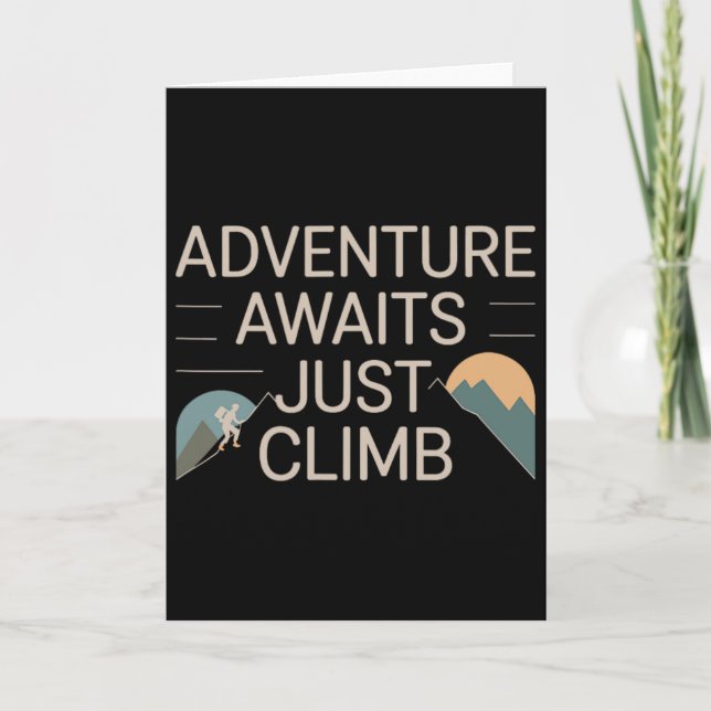 Carte L'aventure attend, il suffit de gravir le sentier  (Devant)