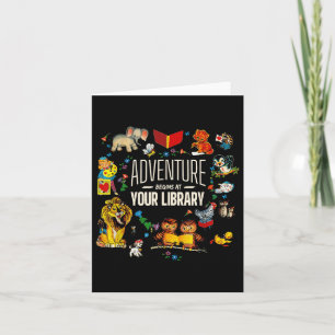 Carte L'aventure commence à votre bibliothèque Lecture d