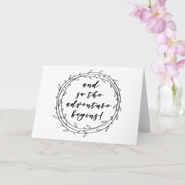 Carte L'aventure commence - Félicitations - Nouvelle Mai (Orchidée)