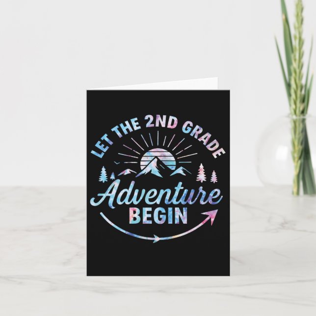 Carte L'aventure de 2e année commence rétro premier jour (Devant)