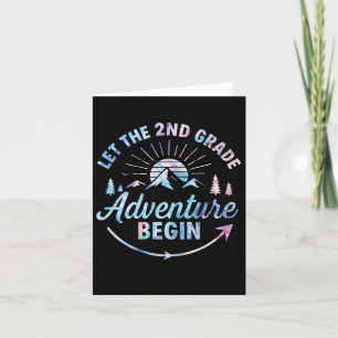 Carte L'aventure de 2e année commence rétro premier jour