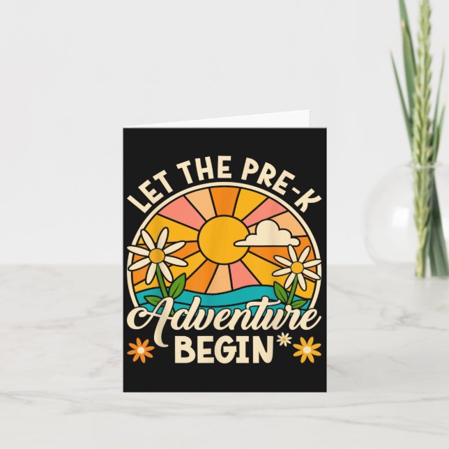 Carte L'aventure de la maternelle peut commencer Rétro P (Devant)