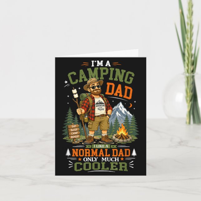Carte L'aventure de papa camping est une thérapie père c (Devant)