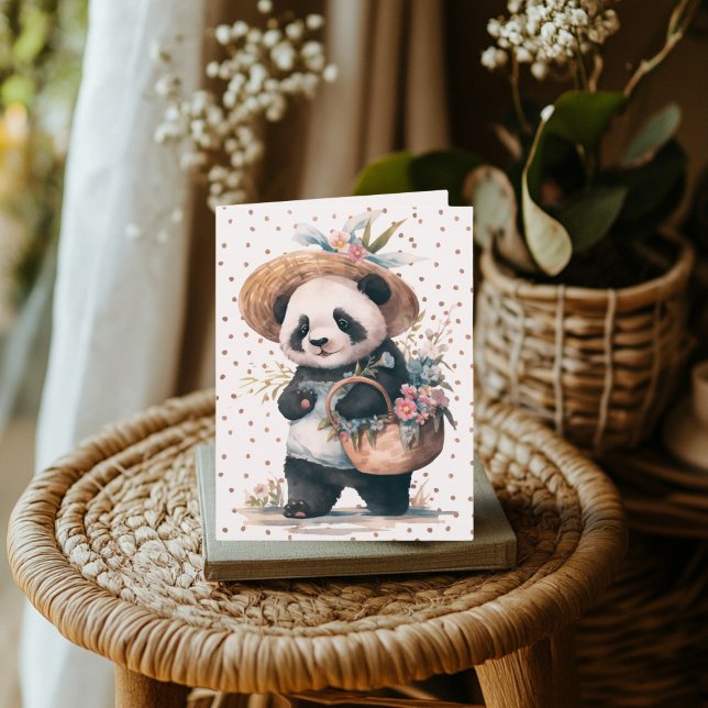 Carte L'Aventure Florale de Panda (Panda Floral Adventure Card)