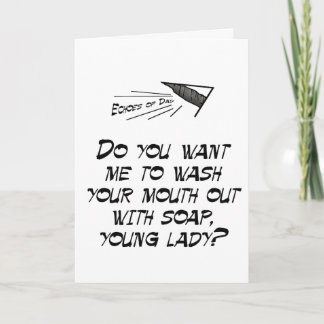 Carte Laver la bouche avec du savon