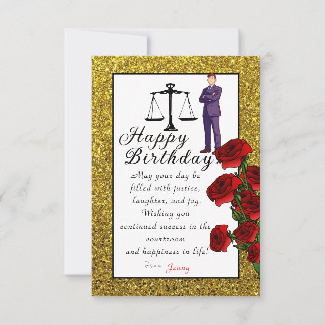 Carte lawyer's birthday (Devant)